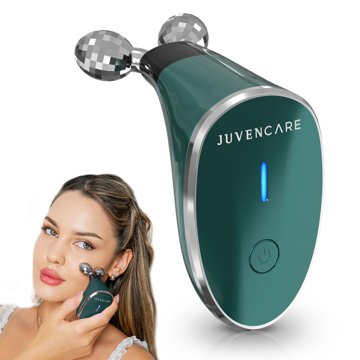 Microcurrent Facial Device- 6 in 1 Advanced Face Microcurrent Device- Microcurrent Facial Machine- Skin Care (Dark Green)