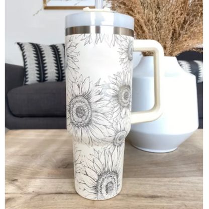 Stainless Steel Spill Proof 40 oz Straw Insulated Tumbler