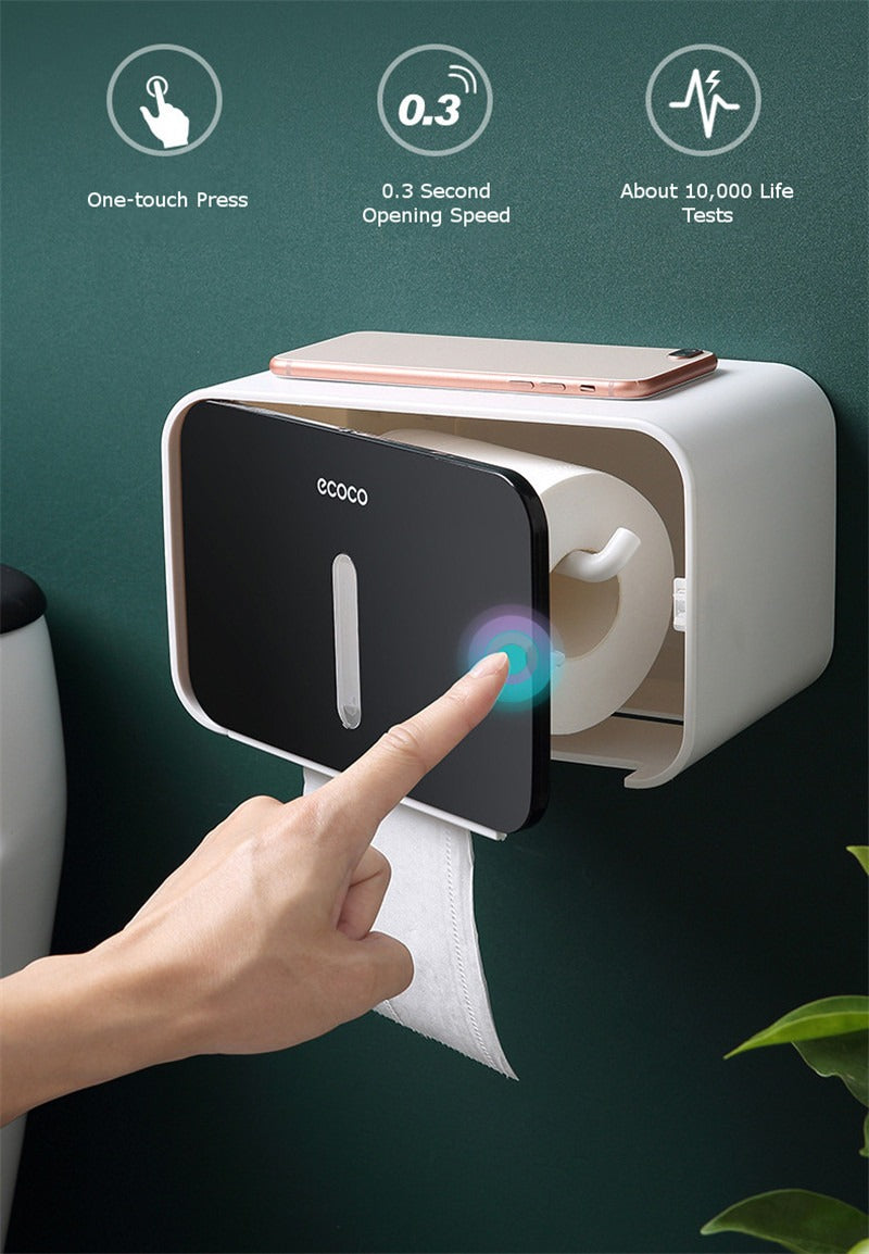 Waterproof Wall-Mounted Toilet Paper Holder