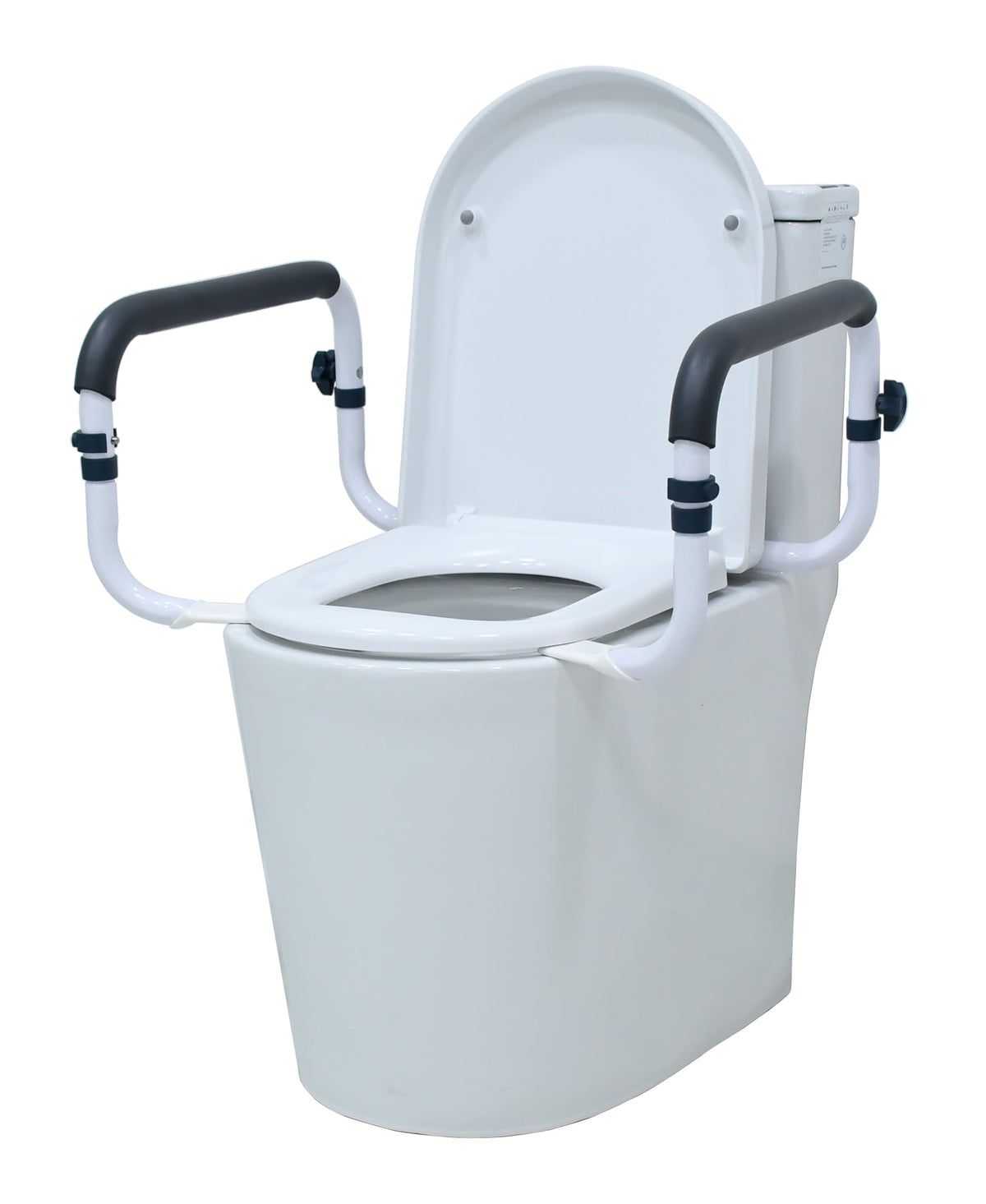 Loyoda Toilet Safety Frame Width-Adjustable Armrest Toilet Safety Rail with Padded Handrails for Bathroom Toilet Seat Sturdy and Safe for Pregnant Women Elderly Disabled
