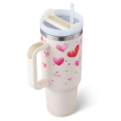 Stainless Steel Spill Proof 40 oz Straw Insulated Tumbler