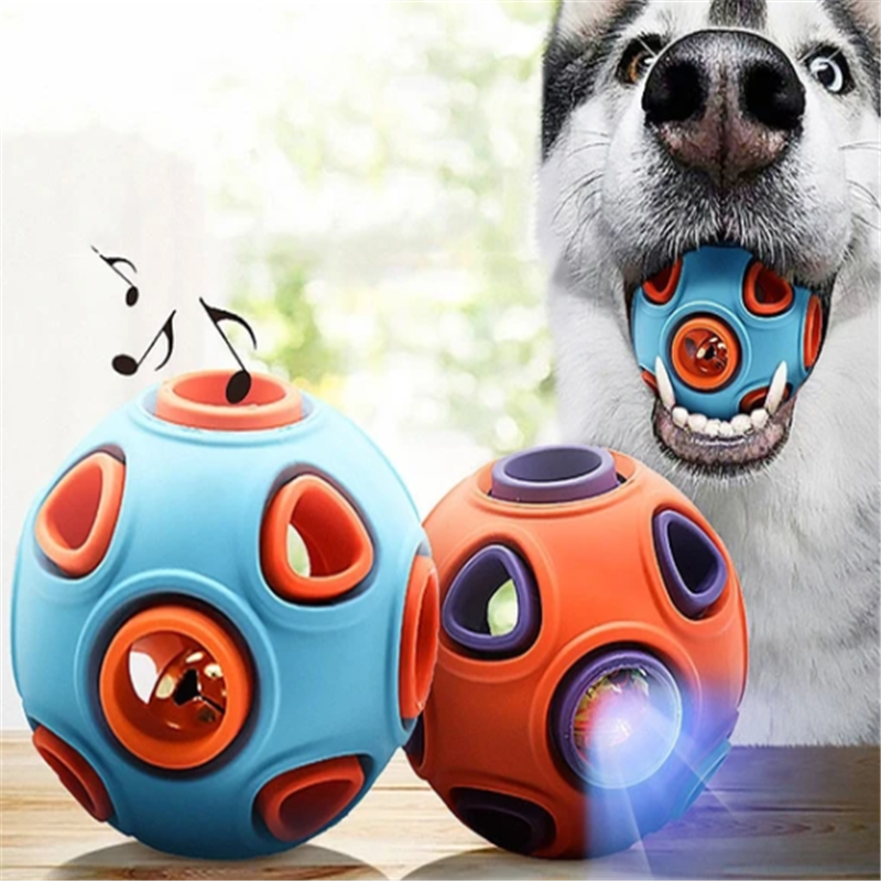 Interactive LED Sound Chewing Ball Dog Toy