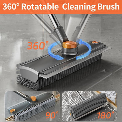 3-in-1 Floor Scrub Brush with Adjustable Handle