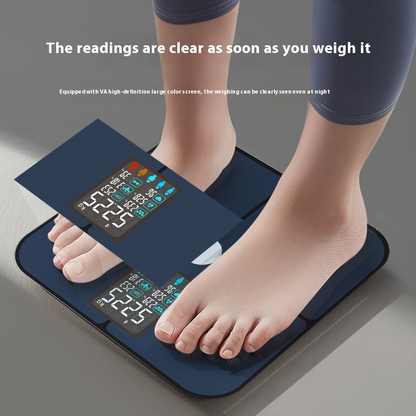 Smart VA Color Screen Heart Rate Body Electronic Scale High Precision Test Fat Body Fat Scale