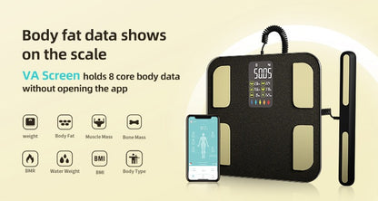 Eight-Electrode Smart Body Fat Scale