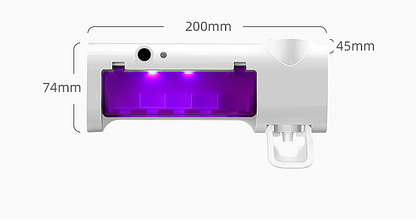 Toothbrush Sterilizer, Holder, Automatic Toothpaste Dispenser