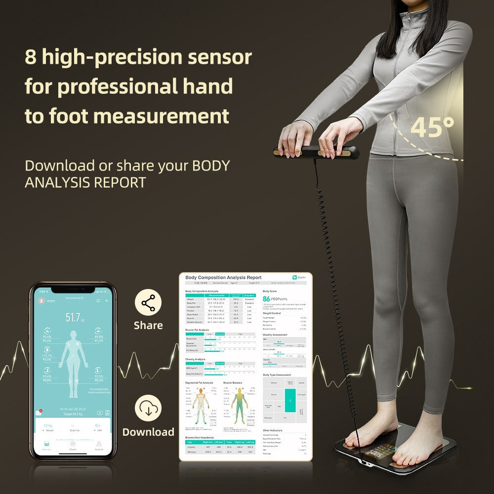 Eight-Electrode Smart Body Fat Scale