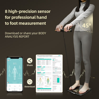 Eight-Electrode Smart Body Fat Scale