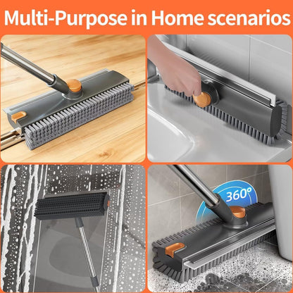 3-in-1 Floor Scrub Brush with Adjustable Handle