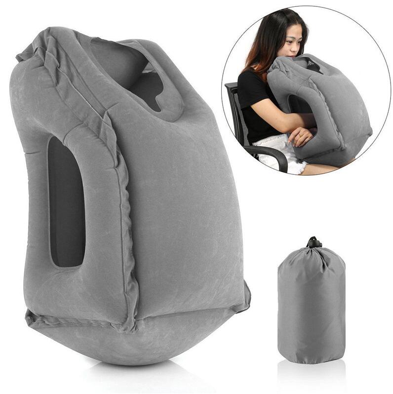 Inflatable Travel Pillow for Sleeping and Support