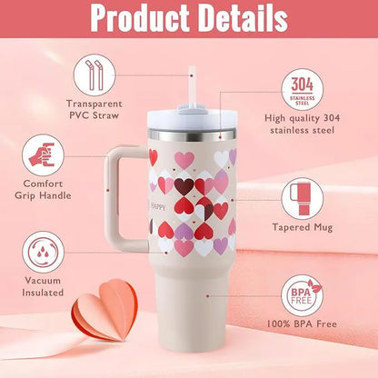Stainless Steel Spill Proof 40 oz Straw Insulated Tumbler