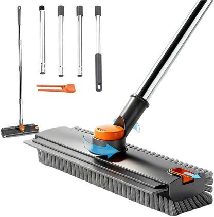 3-in-1 Floor Scrub Brush with Adjustable Handle