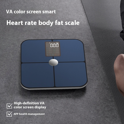 Smart VA Color Screen Heart Rate Body Electronic Scale High Precision Test Fat Body Fat Scale