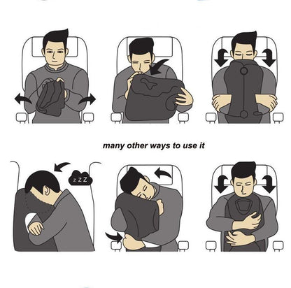 Inflatable Travel Pillow for Sleeping and Support