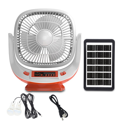 Portable Solar Fan with Rechargeable Power System EP-088