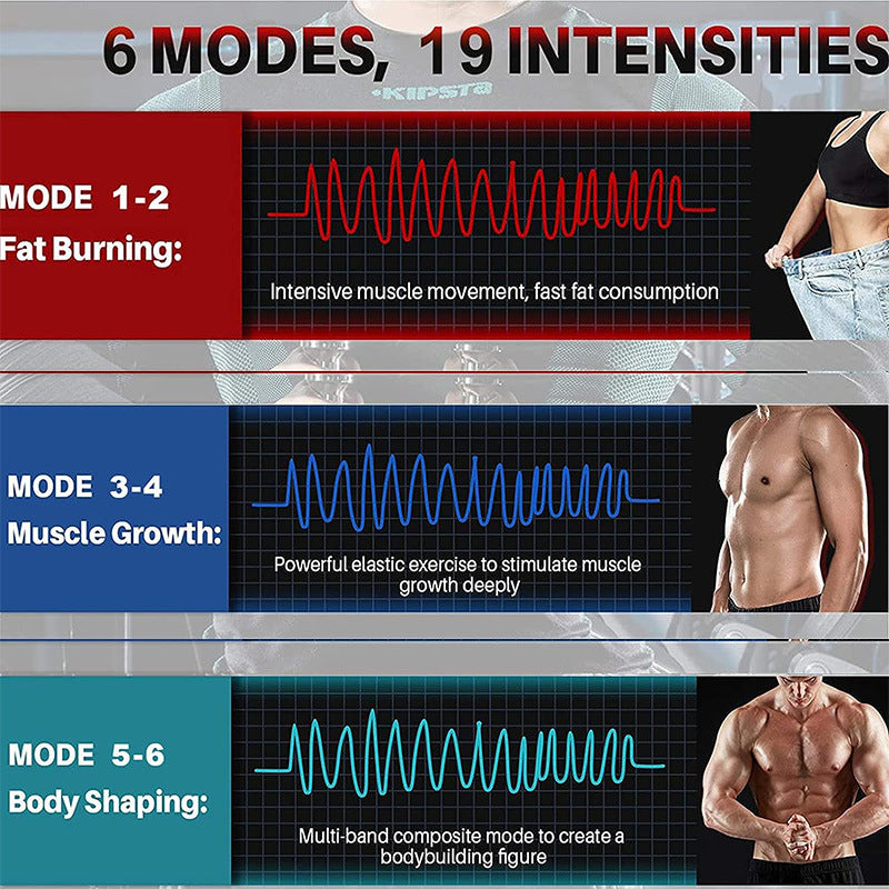 EMS Abdominal Trainer with Vibration and Heat Function
