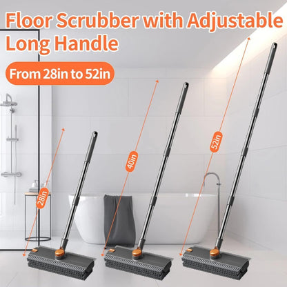 3-in-1 Floor Scrub Brush with Adjustable Handle