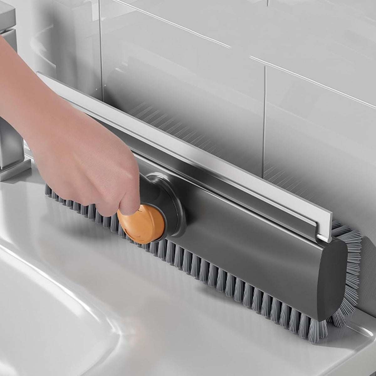3-in-1 Floor Scrub Brush with Adjustable Handle