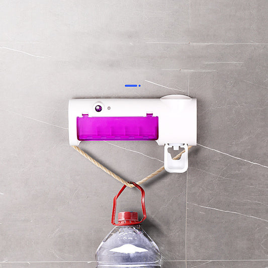 Toothbrush Sterilizer, Holder, Automatic Toothpaste Dispenser