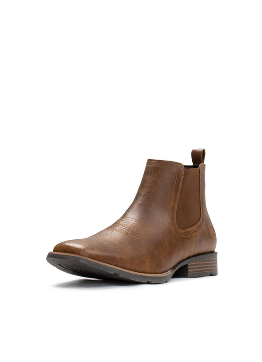 IUV Cowboy Boots For Men Ankle Boots Western Boot Casual Dress Slip On Chelsea Men Shoes