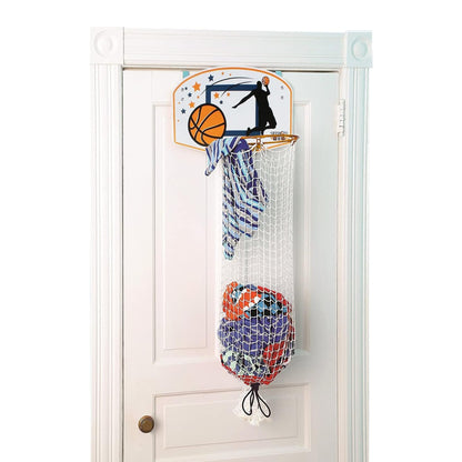 Taylor Toy Basketball Hamper Sports Inspired Hamper Over the Door Basketball Laundry Hamper Kids Hanging Laundry Basket Sports Hampers for Bedroom Decor